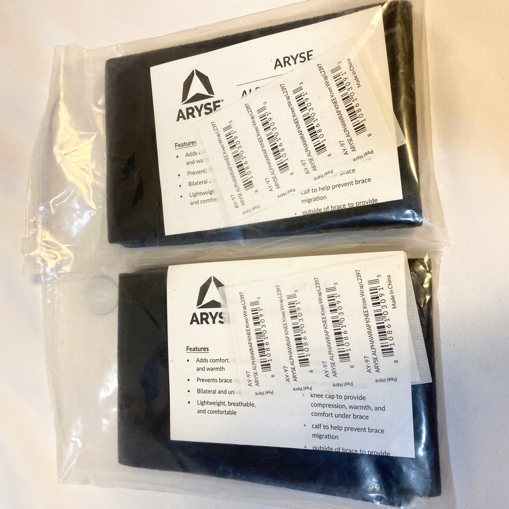 Lot of 2 ARYSE ALPHA WRAP KNEE WRAP HEATING COMPRESSION BLACK AY 97 - Picture 3 of 4